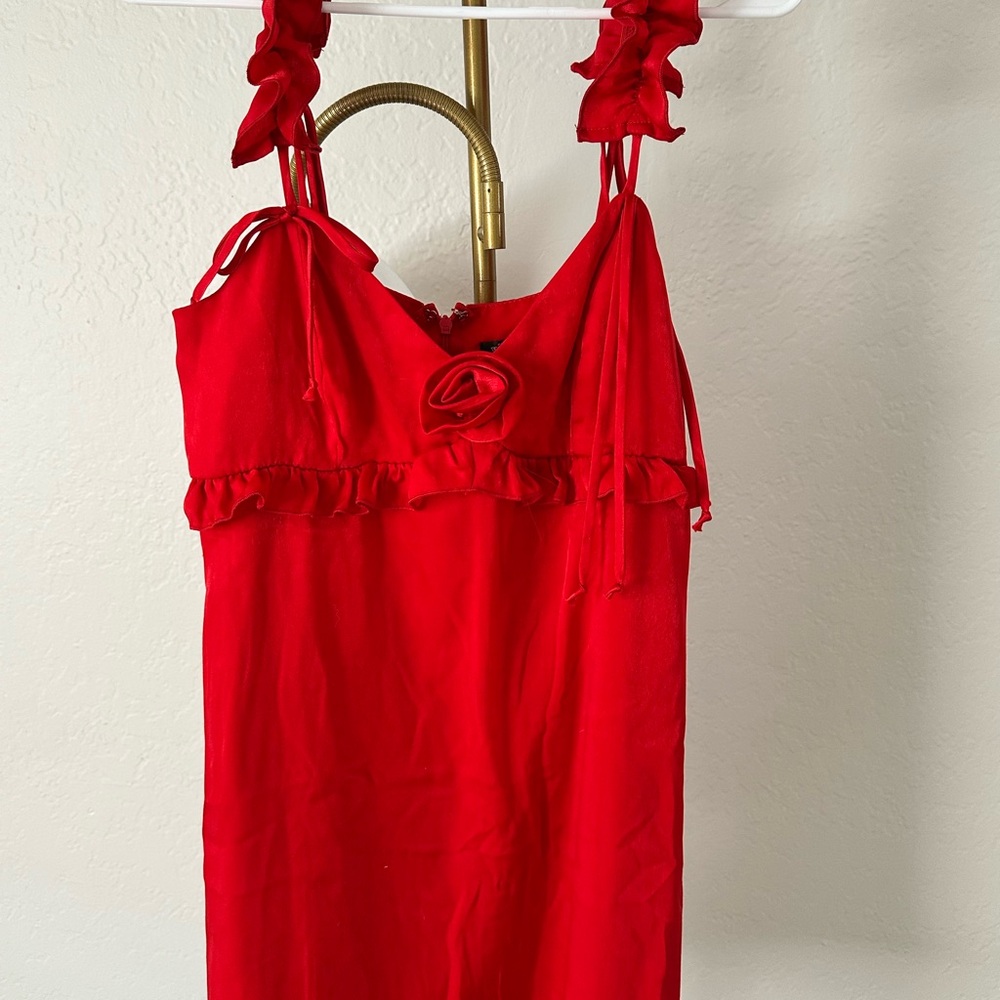 Wild Fable Red Ruffle Dress - Picture 3 of 6